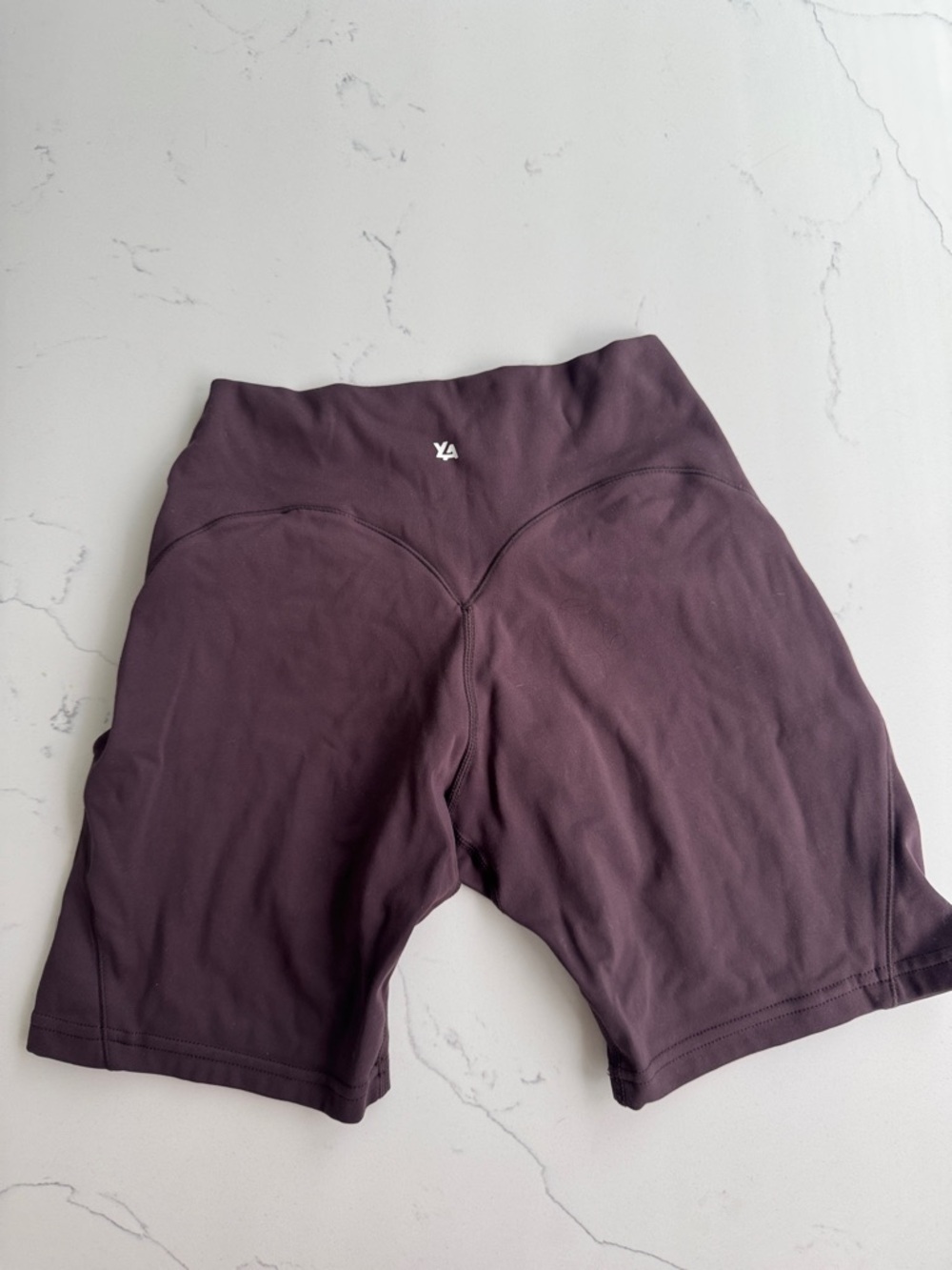 YoungLA Plum High-Rise Bike Shorts - Deep Berry